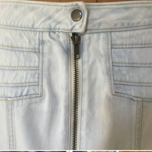 NWOT Anthropologie Pilcro and the Letterpress denim zip front skirt sz m/l - Picture 8 of 14